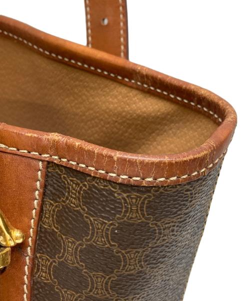 CELINE（セリーヌ）CELINE (セリーヌ) マカダムバケツトートバッグ ブラウンの古着・服飾アイテム