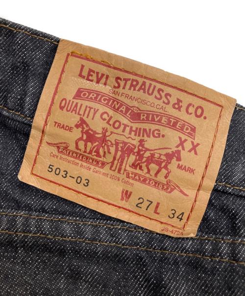 LEVI'S（リーバイス）LEVI'S (リーバイス) 503先染めデニムパンツ ブラック サイズ:W27×L34の古着・服飾アイテム