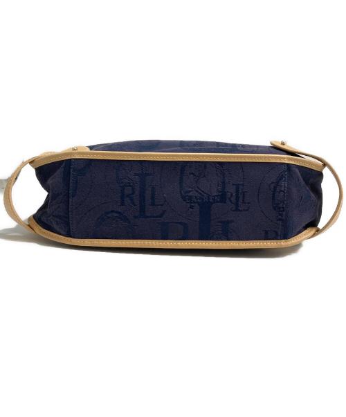 RALPH LAUREN（ラルフローレン）RALPH LAUREN (ラルフローレン) モノグラムキャンバスワンショルダーバッグ ネイビーの古着・服飾アイテム