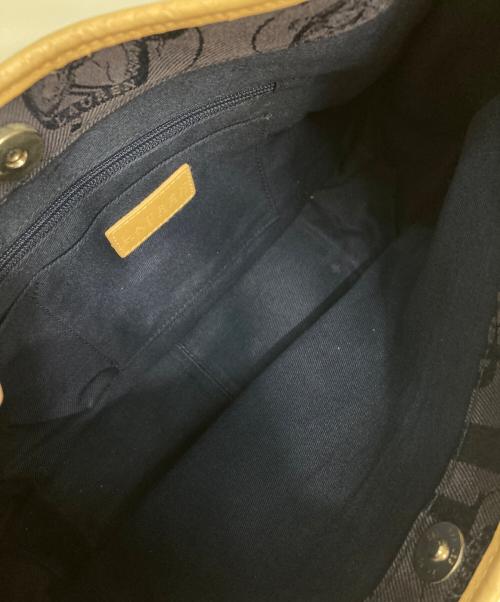 RALPH LAUREN（ラルフローレン）RALPH LAUREN (ラルフローレン) モノグラムキャンバスワンショルダーバッグ ネイビーの古着・服飾アイテム