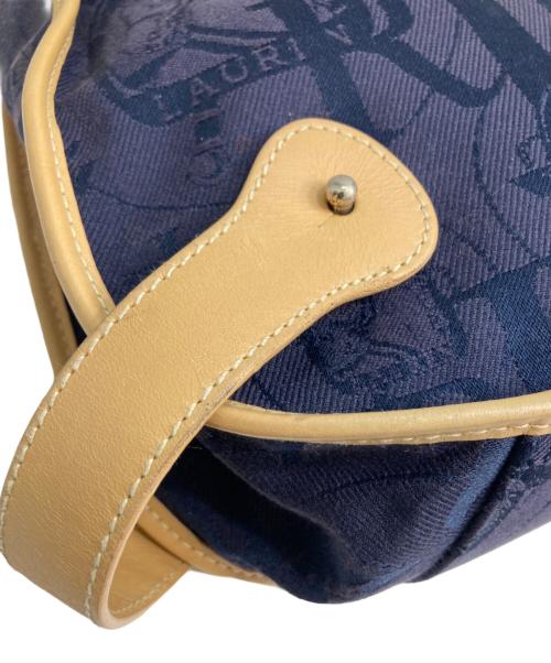 RALPH LAUREN（ラルフローレン）RALPH LAUREN (ラルフローレン) モノグラムキャンバスワンショルダーバッグ ネイビーの古着・服飾アイテム
