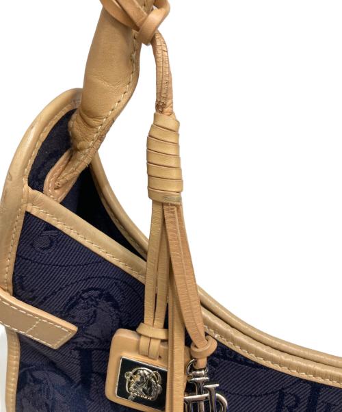 RALPH LAUREN（ラルフローレン）RALPH LAUREN (ラルフローレン) モノグラムキャンバスワンショルダーバッグ ネイビーの古着・服飾アイテム