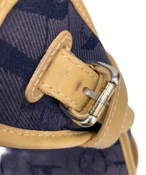 RALPH LAUREN（ラルフローレン）RALPH LAUREN (ラルフローレン) モノグラムキャンバスワンショルダーバッグ ネイビーの古着・服飾アイテム