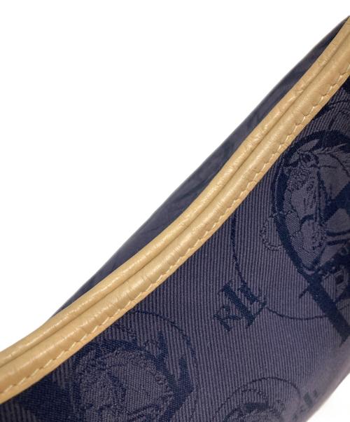 RALPH LAUREN（ラルフローレン）RALPH LAUREN (ラルフローレン) モノグラムキャンバスワンショルダーバッグ ネイビーの古着・服飾アイテム