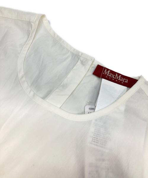 MaxMara（マックスマーラ）MaxMara (マックスマーラ) ノースリーブブラウス ホワイト サイズ:40 未使用品の古着・服飾アイテム