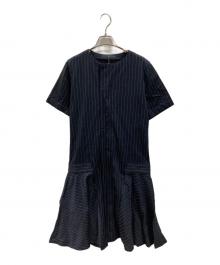 Y's（ワイズ）の古着「ストライプワンピース」｜ブラック