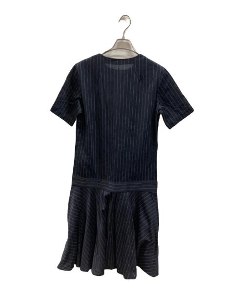 Y's（ワイズ）Y's (ワイズ) ストライプワンピース ブラック サイズ:36 未使用品の古着・服飾アイテム