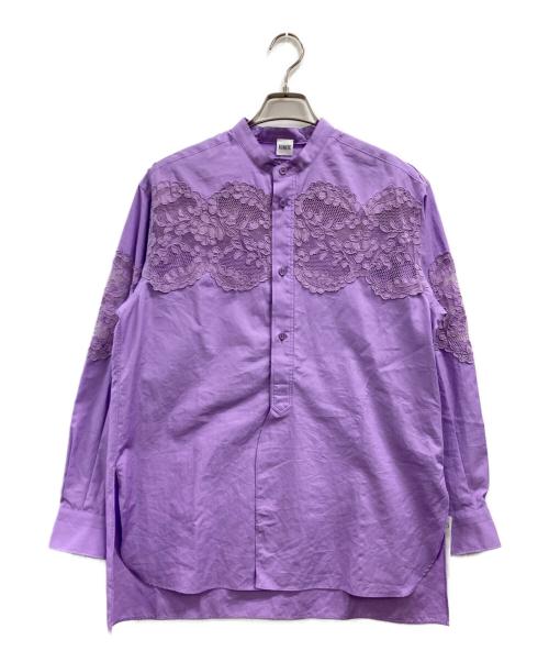BOWTE（バウト）BOWTE (バウト) レースブラウス パープルの古着・服飾アイテム