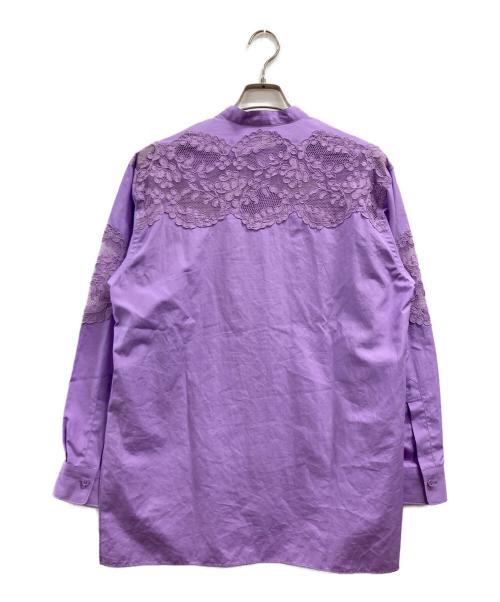 BOWTE（バウト）BOWTE (バウト) レースブラウス パープルの古着・服飾アイテム