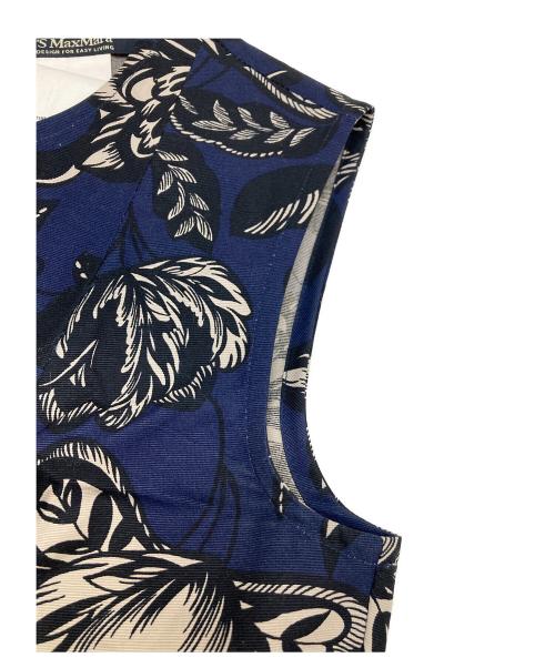 'S Max Mara（エスマックスマーラ）'S Max Mara (エスマックスマーラ) フラワーワンピース ネイビー サイズ:40の古着・服飾アイテム