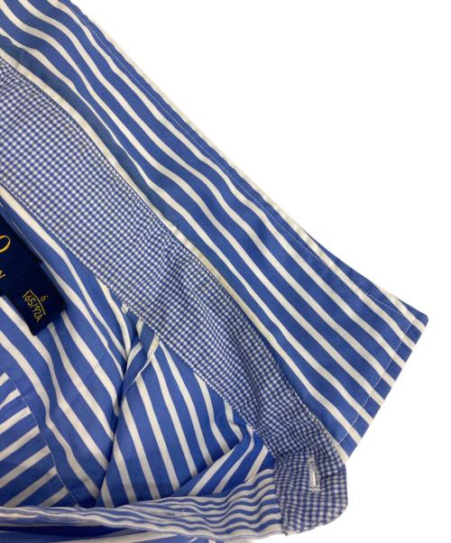 POLO RALPH LAUREN（ポロ・ラルフローレン）POLO RALPH LAUREN (ポロ・ラルフローレン) ストライプシャツワンピース ネイビー サイズ:6の古着・服飾アイテム