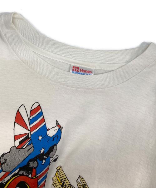 Hanes（ヘインズ）Hanes (ヘインズ) 90s college park tee ホワイト サイズ:XLの古着・服飾アイテム