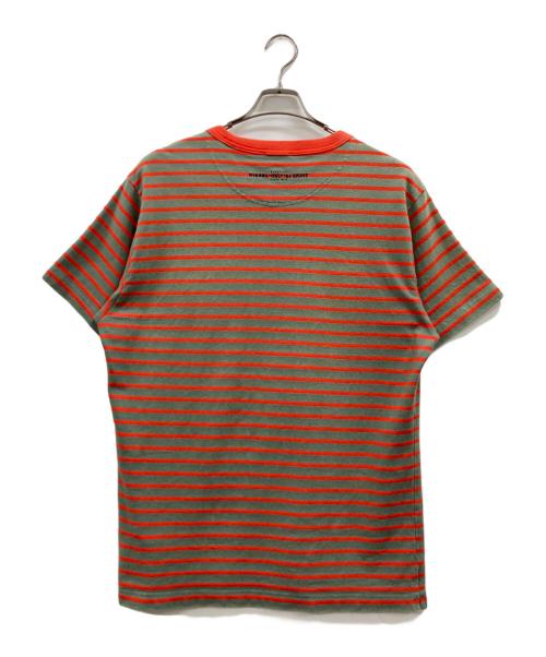 DIESEL（ディーゼル）DIESEL (ディーゼル) WALLACE STRIPE T カーキ×オレンジ サイズ:Mの古着・服飾アイテム