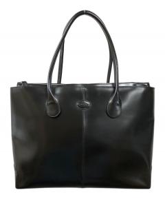 中古・古着通販】TOD'S (トッズ) ジレリ レザートートバッグ ブラック