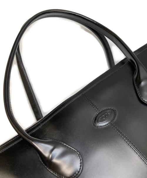TOD'S（トッズ）TOD'S (トッズ) レザートートバッグ ブラックの古着・服飾アイテム