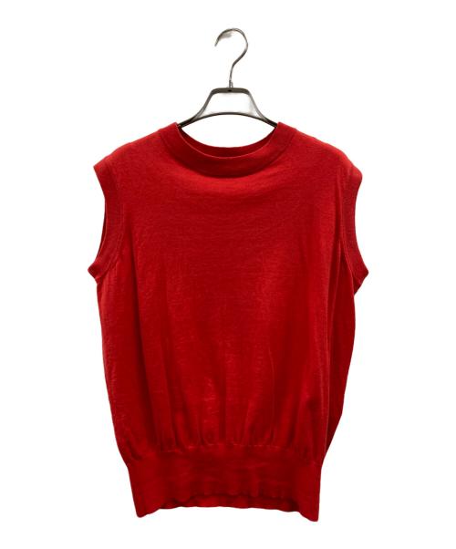 KAGURE（カグレ）KAGURE (カグレ) ノースリーブニット レッド サイズ:FREEの古着・服飾アイテム
