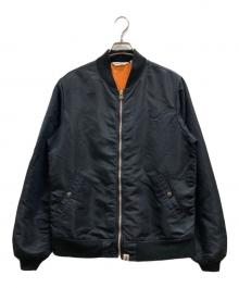 A BATHING APE（アベイシングエイプ）の古着「MA-1ジャケット」｜ネイビー