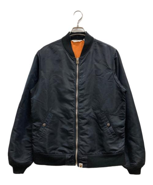 A BATHING APE（アベイシングエイプ）A BATHING APE (アベイシングエイプ) MA-1ジャケット ネイビー サイズ:XLの古着・服飾アイテム