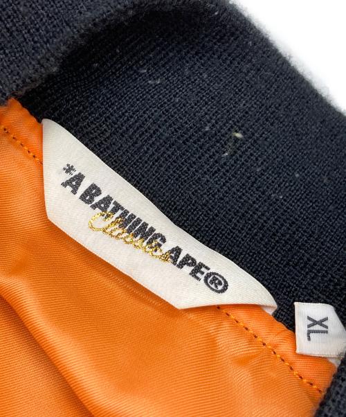 A BATHING APE（アベイシングエイプ）A BATHING APE (アベイシングエイプ) MA-1ジャケット ネイビー サイズ:XLの古着・服飾アイテム