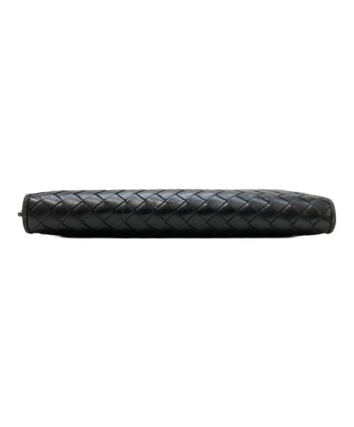 BOTTEGA VENETA（ボッテガベネタ）BOTTEGA VENETA (ボッテガベネタ) イントレチャートラウンドウォレット ブラックの古着・服飾アイテム