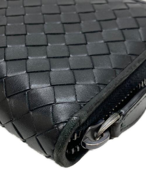 BOTTEGA VENETA（ボッテガベネタ）BOTTEGA VENETA (ボッテガベネタ) イントレチャートラウンドウォレット ブラックの古着・服飾アイテム