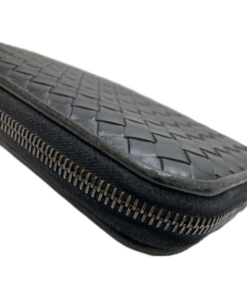 BOTTEGA VENETA（ボッテガベネタ）BOTTEGA VENETA (ボッテガベネタ) イントレチャートラウンドウォレット ブラックの古着・服飾アイテム