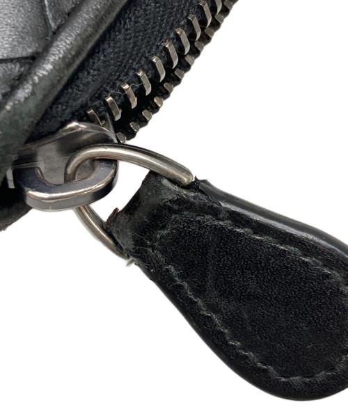 BOTTEGA VENETA（ボッテガベネタ）BOTTEGA VENETA (ボッテガベネタ) イントレチャートラウンドウォレット ブラックの古着・服飾アイテム