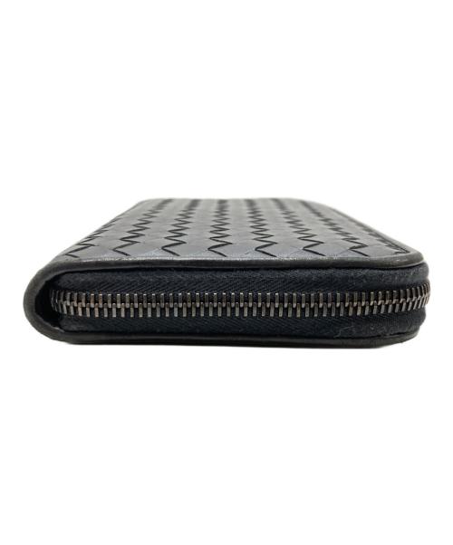 BOTTEGA VENETA（ボッテガベネタ）BOTTEGA VENETA (ボッテガベネタ) イントレチャートラウンドウォレット ブラックの古着・服飾アイテム
