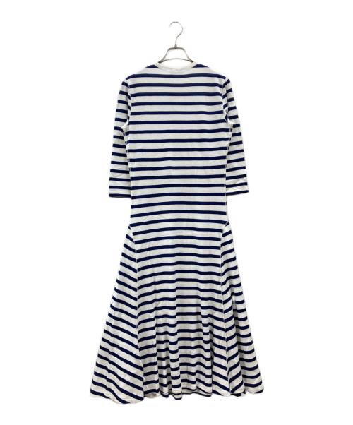 POLO RALPH LAUREN（ポロ・ラルフローレン）POLO RALPH LAUREN (ポロ・ラルフローレン) ボーダーカットソーフレアワンピース ブルー×ホワイト サイズ:M 未使用品の古着・服飾アイテム
