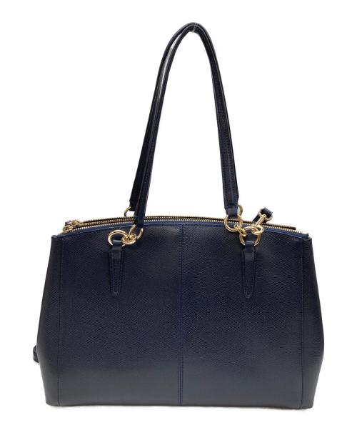 COACH（コーチ）COACH (コーチ) 2WAYレザーバッグ ネイビーの古着・服飾アイテム
