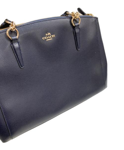 COACH（コーチ）COACH (コーチ) 2WAYレザーバッグ ネイビーの古着・服飾アイテム