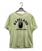 BAPE BY A BATHING APEベイプバイアベイシングエイプ）の古着「プリントTシャツ」｜イエロー