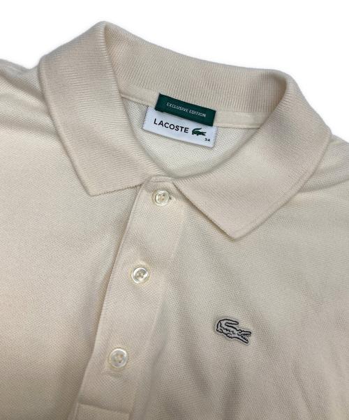 LACOSTE（ラコステ）LACOSTE (ラコステ) 別注 POLO SHIRTS アイボリー サイズ:34の古着・服飾アイテム