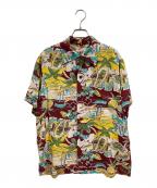 Sun Surfサンサーフ）の古着「レーヨンアロハシャツ」｜ブラウン×イエロー
