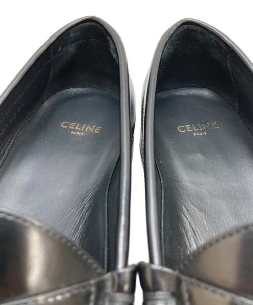 CELINE（セリーヌ）CELINE (セリーヌ) トリオンフレザーローファー ブラック サイズ:41の古着・服飾アイテム