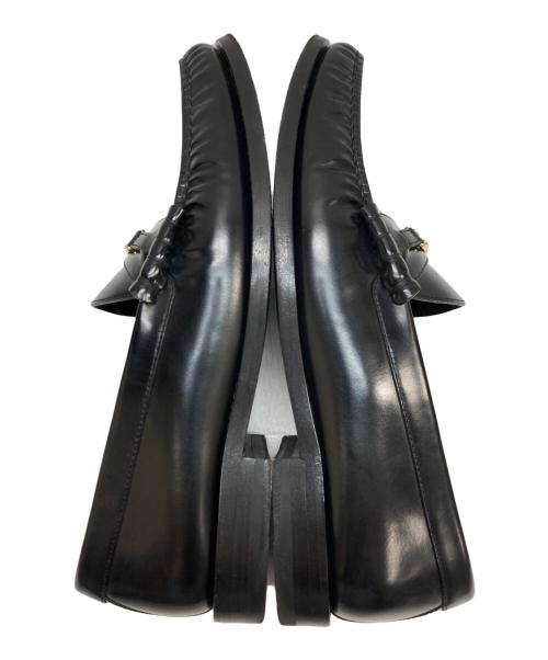 CELINE（セリーヌ）CELINE (セリーヌ) トリオンフレザーローファー ブラック サイズ:41の古着・服飾アイテム