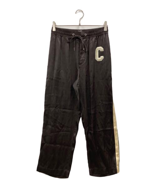 CELINE（セリーヌ）CELINE (セリーヌ) ロゴワッペン付 サイドライン アスレチックパンツ ブラウン サイズ:34の古着・服飾アイテム