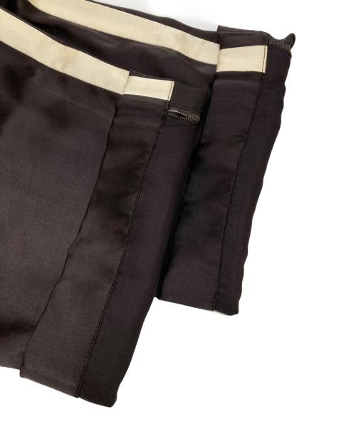 CELINE（セリーヌ）CELINE (セリーヌ) ロゴワッペン付 サイドライン アスレチックパンツ ブラウン サイズ:34の古着・服飾アイテム