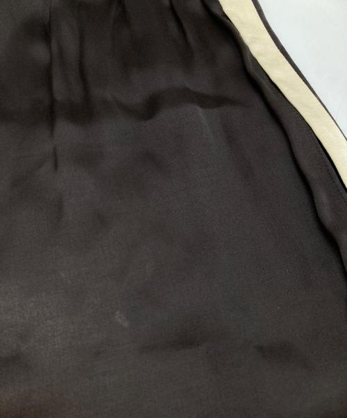 CELINE（セリーヌ）CELINE (セリーヌ) ロゴワッペン付 サイドライン アスレチックパンツ ブラウン サイズ:34の古着・服飾アイテム