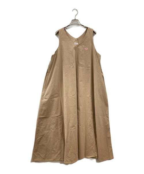 DANTON（ダントン）DANTON (ダントン) ハイカウントコットン Vネックワンピース ベージュ サイズ:36の古着・服飾アイテム