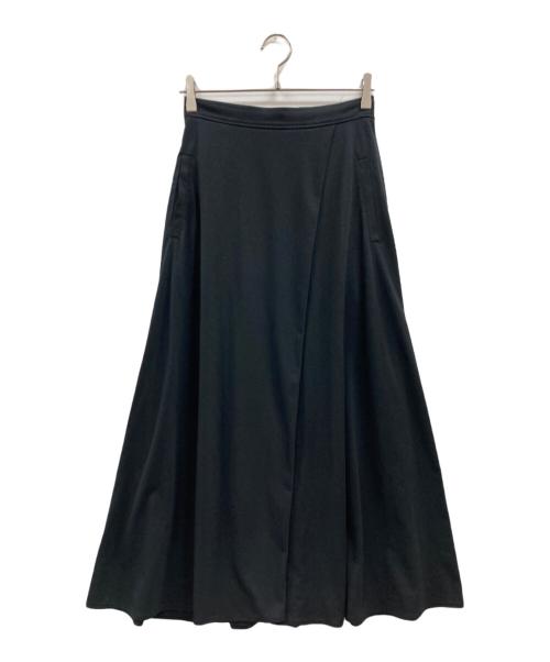 COGTHEBIGSMOKE（コグザビッグスモーク）COGTHEBIGSMOKE (コグザビッグスモーク) HALO SEMI-FLARE SKIRT ブラック サイズ:不明（実寸参照）の古着・服飾アイテム