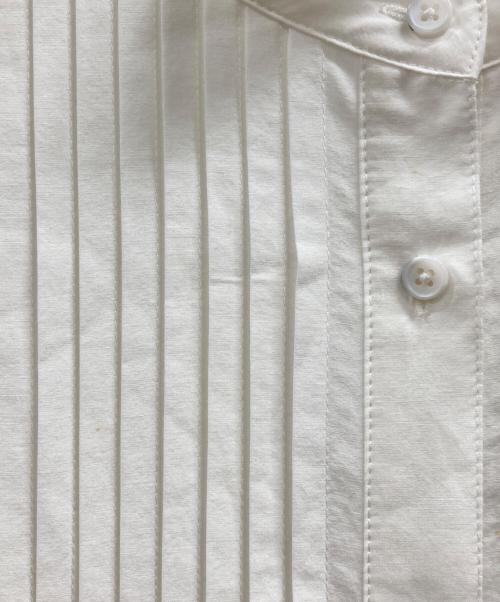 SILK LAUNDRY（シルクランドリー）SILK LAUNDRY (シルクランドリー) シルク混 ピンタック シャツドレス ホワイト サイズ:Mの古着・服飾アイテム
