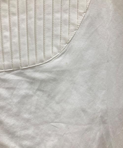 SILK LAUNDRY（シルクランドリー）SILK LAUNDRY (シルクランドリー) シルク混 ピンタック シャツドレス ホワイト サイズ:Mの古着・服飾アイテム