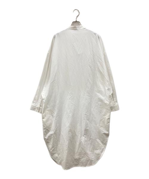 SILK LAUNDRY（シルクランドリー）SILK LAUNDRY (シルクランドリー) シルク混 ピンタック シャツドレス ホワイト サイズ:Mの古着・服飾アイテム