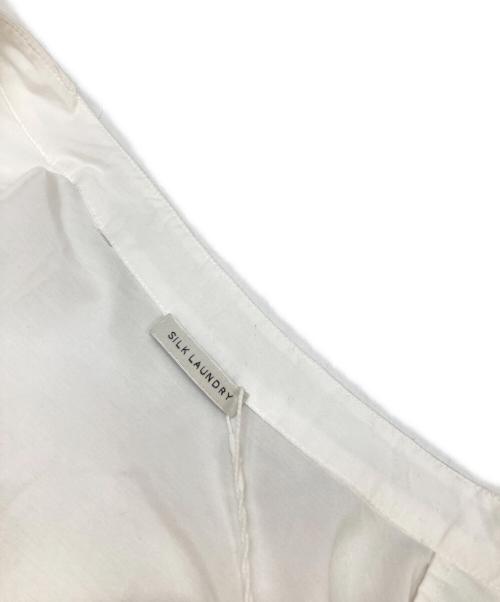 SILK LAUNDRY（シルクランドリー）SILK LAUNDRY (シルクランドリー) シルク混 ピンタック シャツドレス ホワイト サイズ:Mの古着・服飾アイテム