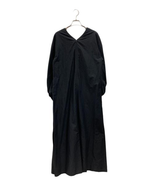 DEPAREILLE（デパリエ）DEPAREILLE (デパリエ) Vネックシャツワンピース ブラック サイズ:36の古着・服飾アイテム