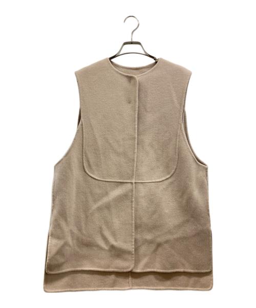 machatt（マチャット）machatt (マチャット) リバーウールベスト ベージュ サイズ:FREEの古着・服飾アイテム