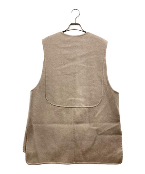 machatt（マチャット）machatt (マチャット) リバーウールベスト ベージュ サイズ:FREEの古着・服飾アイテム