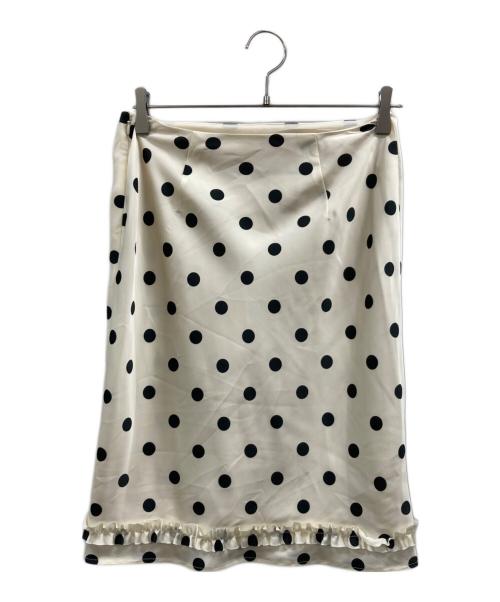 moussy（マウジー）moussy (マウジー) SATIN DOT スカート ベージュ サイズ:Sの古着・服飾アイテム