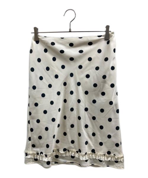 moussy（マウジー）moussy (マウジー) SATIN DOT スカート ベージュ サイズ:Sの古着・服飾アイテム